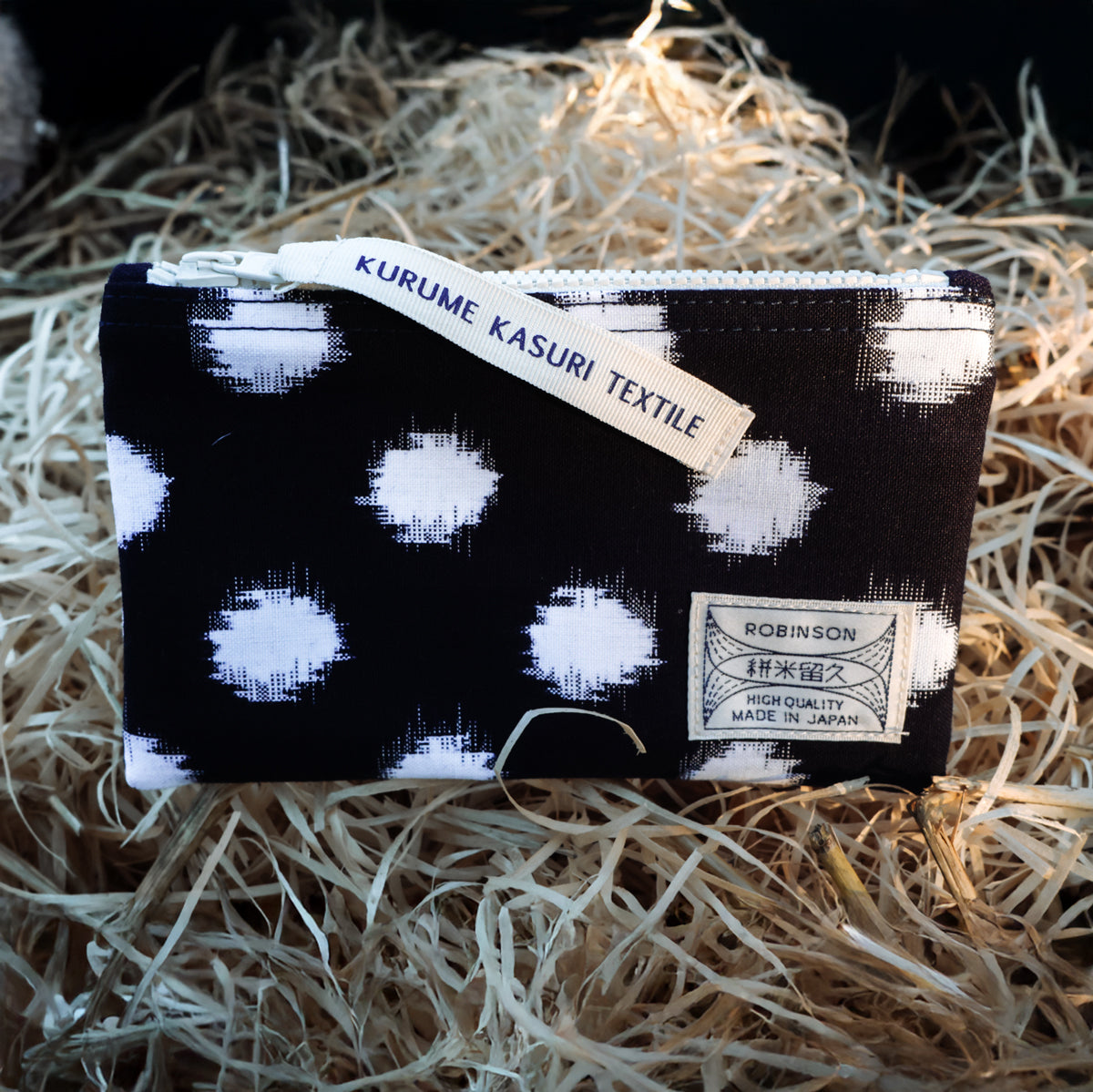 Pochette S Pois Marine/Blanc