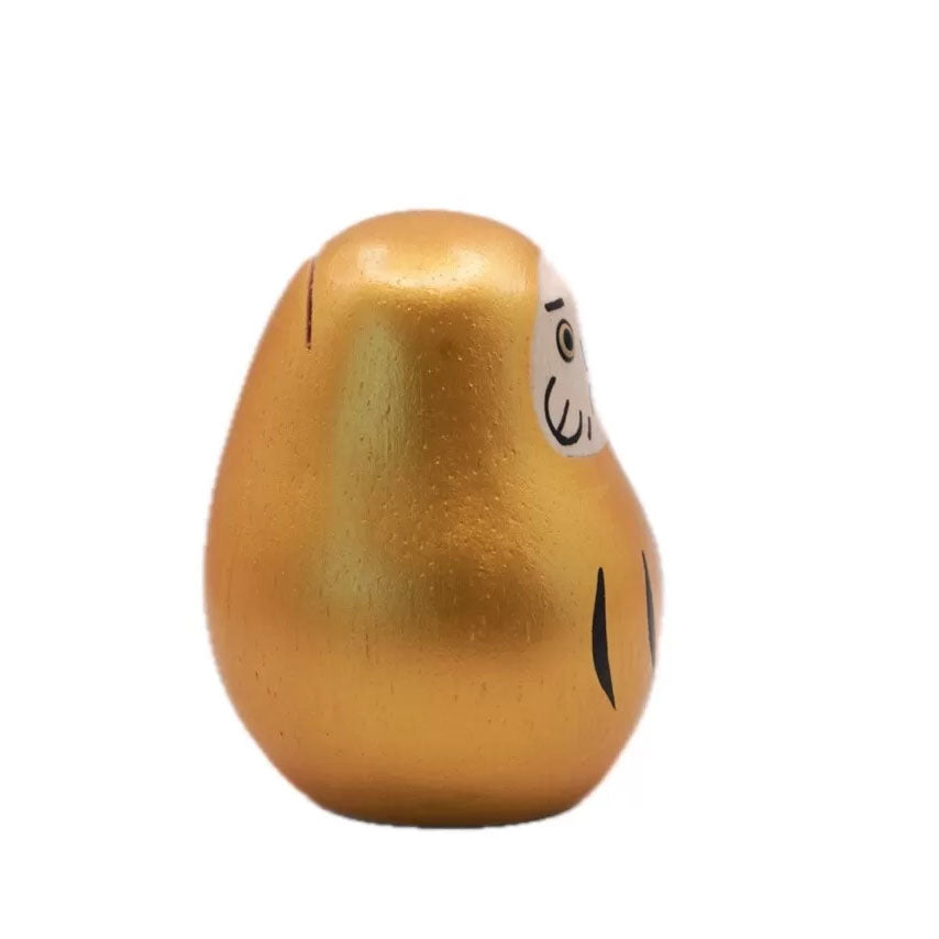 Gold Daruma Engimon Wood