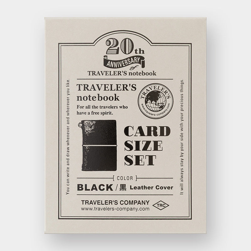 TRAVELER’S notebook Card Size 20th Anniversary Set Black