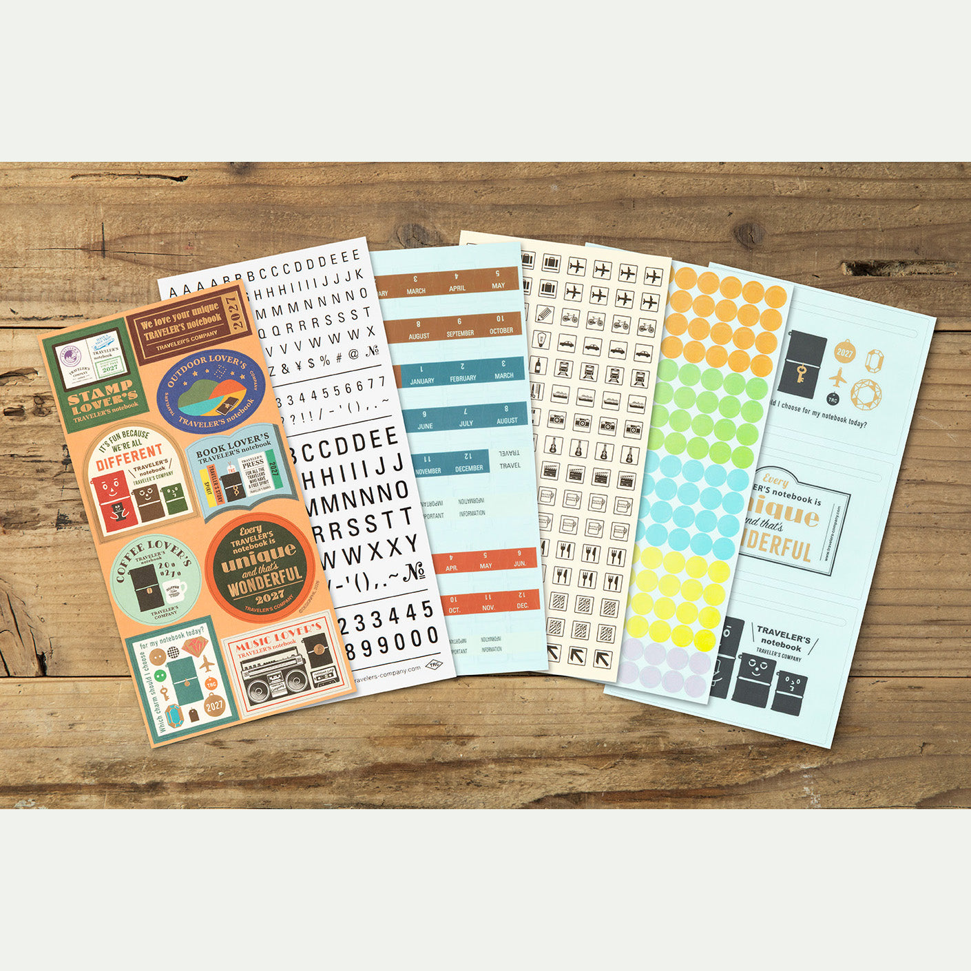 Set de Stickers Personnalisés - 2027 - Pour Agenda · TRAVELER’S COMPANY
