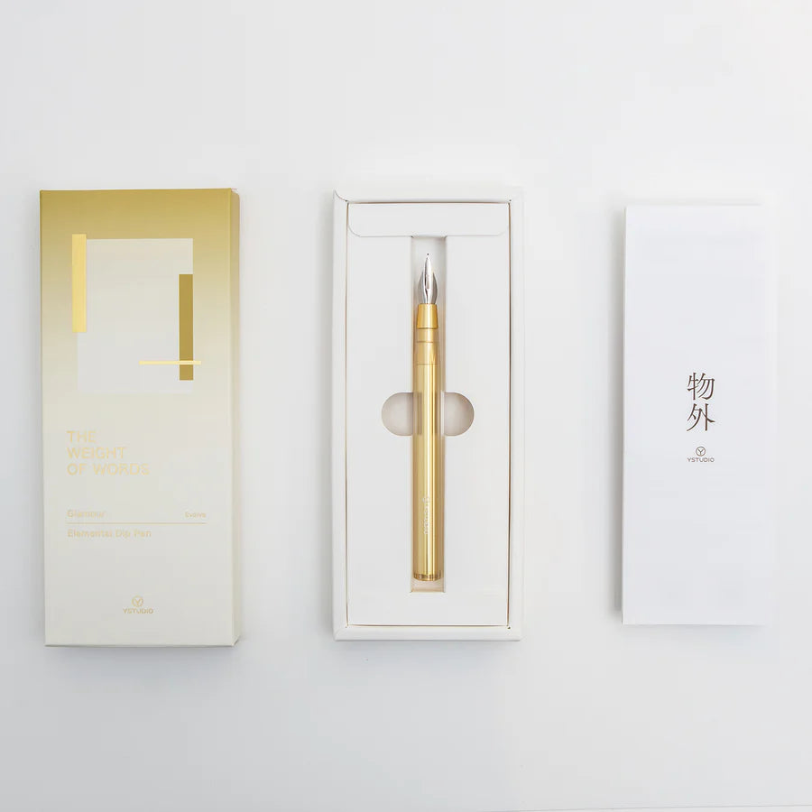 Glamour Evolve Dip Pen – Elemental – Brass Gold