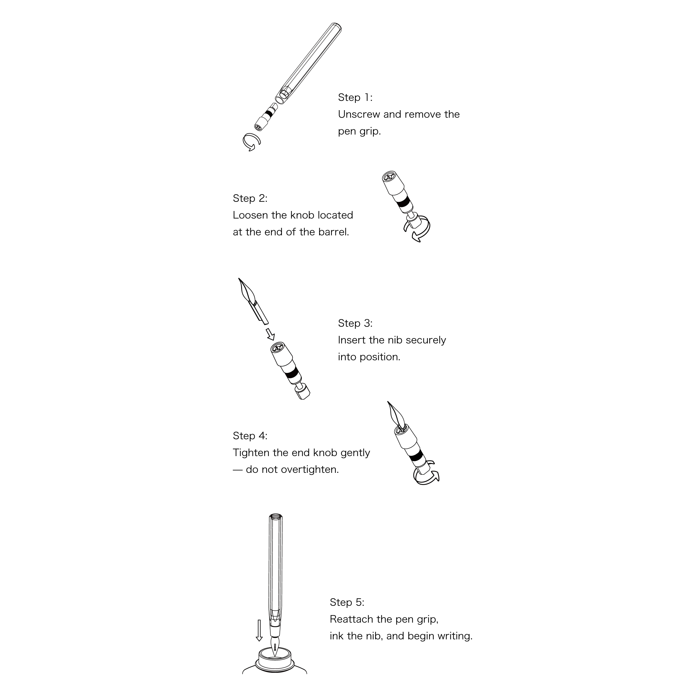 Glamour Evolve Dip Pen – Elemental – Brass Gold