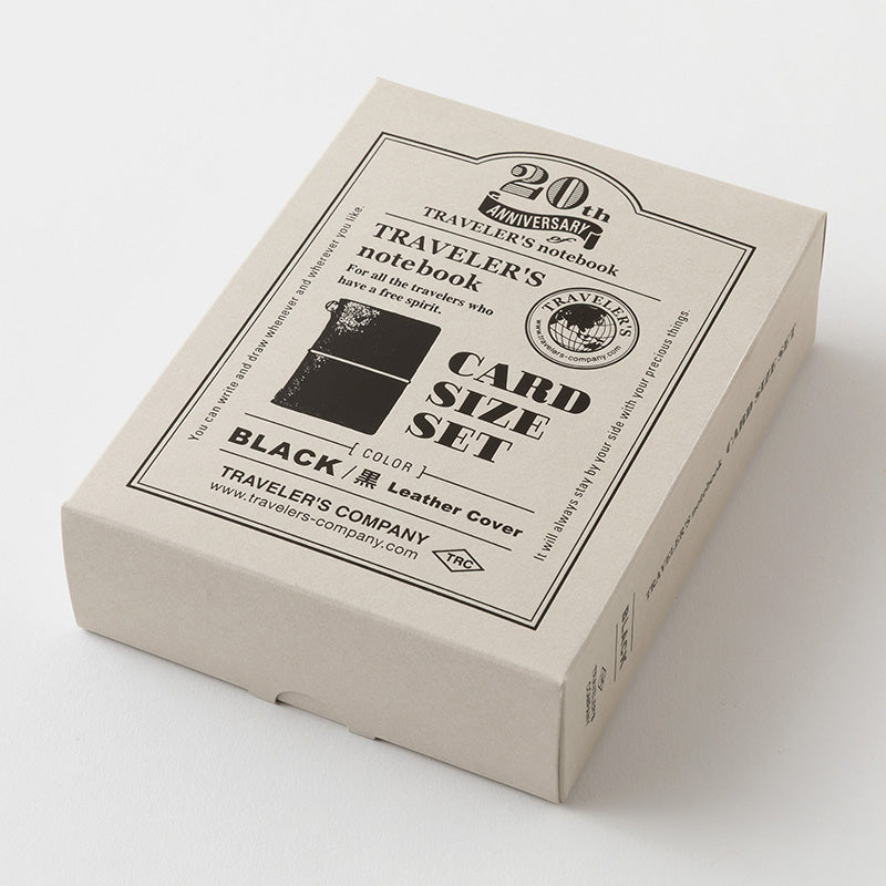 TRAVELER’S notebook Card Size 20th Anniversary Set Black