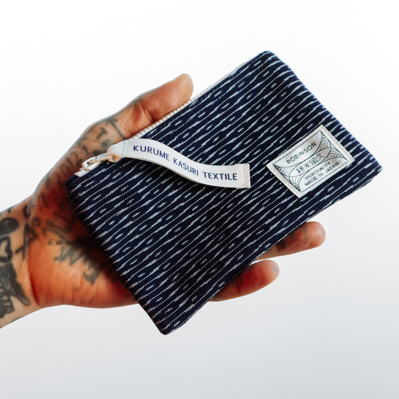 Pouch S Rippling Wave Navy/White | OKAMOTO SHOTEN
