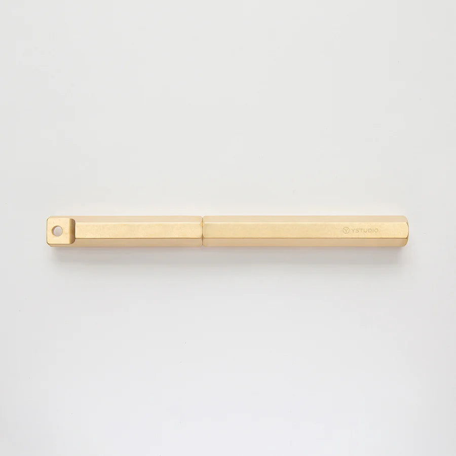 Classic Revolve Fountain Pen – Portable – Brass M
