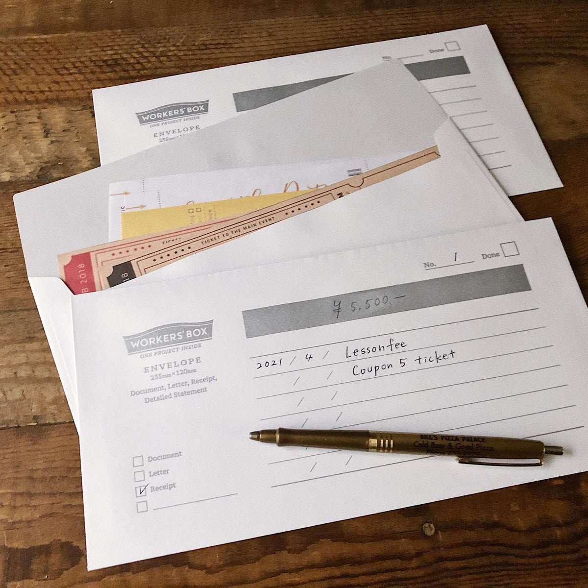 WORKERS'BOX ENVELOPPE (lot de 5)