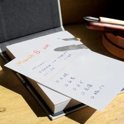 Couverture pour carnet Mini note - Katakai shibori stripe par Y. & SONS - ACCESSOIRES DE BUREAU