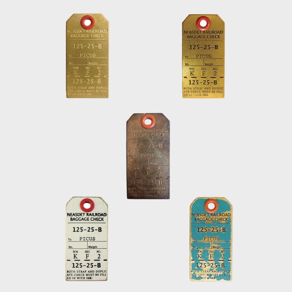 Étiquette de Bagage - Laiton Ancien - CHARMS