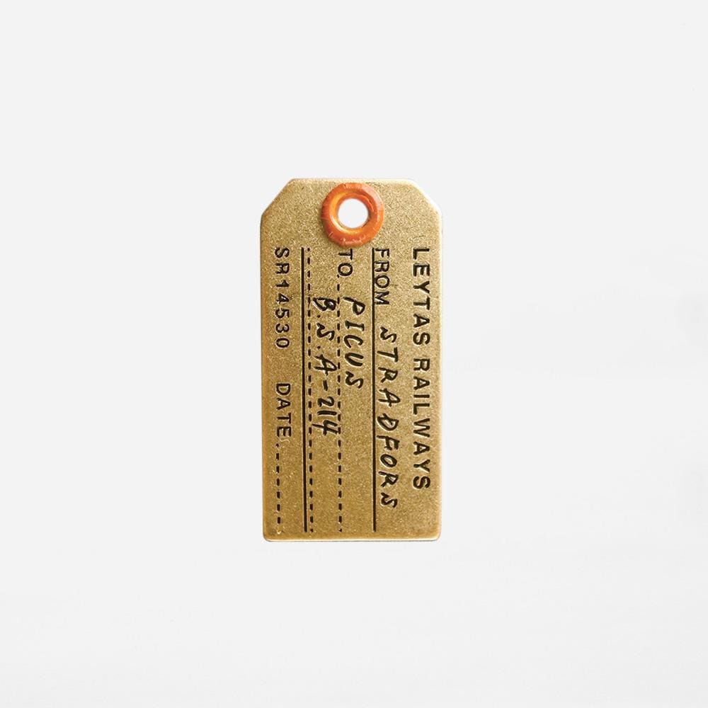 Étiquette de Bagage - Laiton Text BK - CHARMS