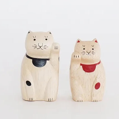 Figurine en bois – Maneki Neko – Collection ENGIMON mini