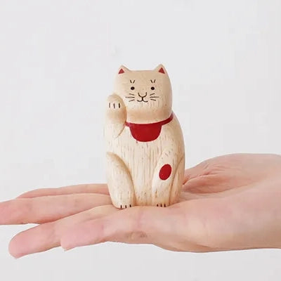 Figurine en bois – Maneki Neko – Collection ENGIMON mini