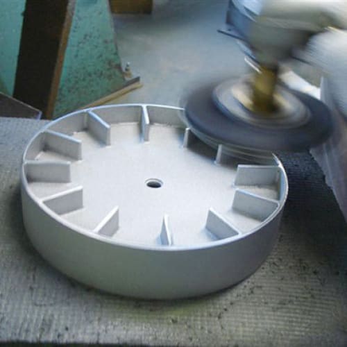 Aluminum, cast then polished