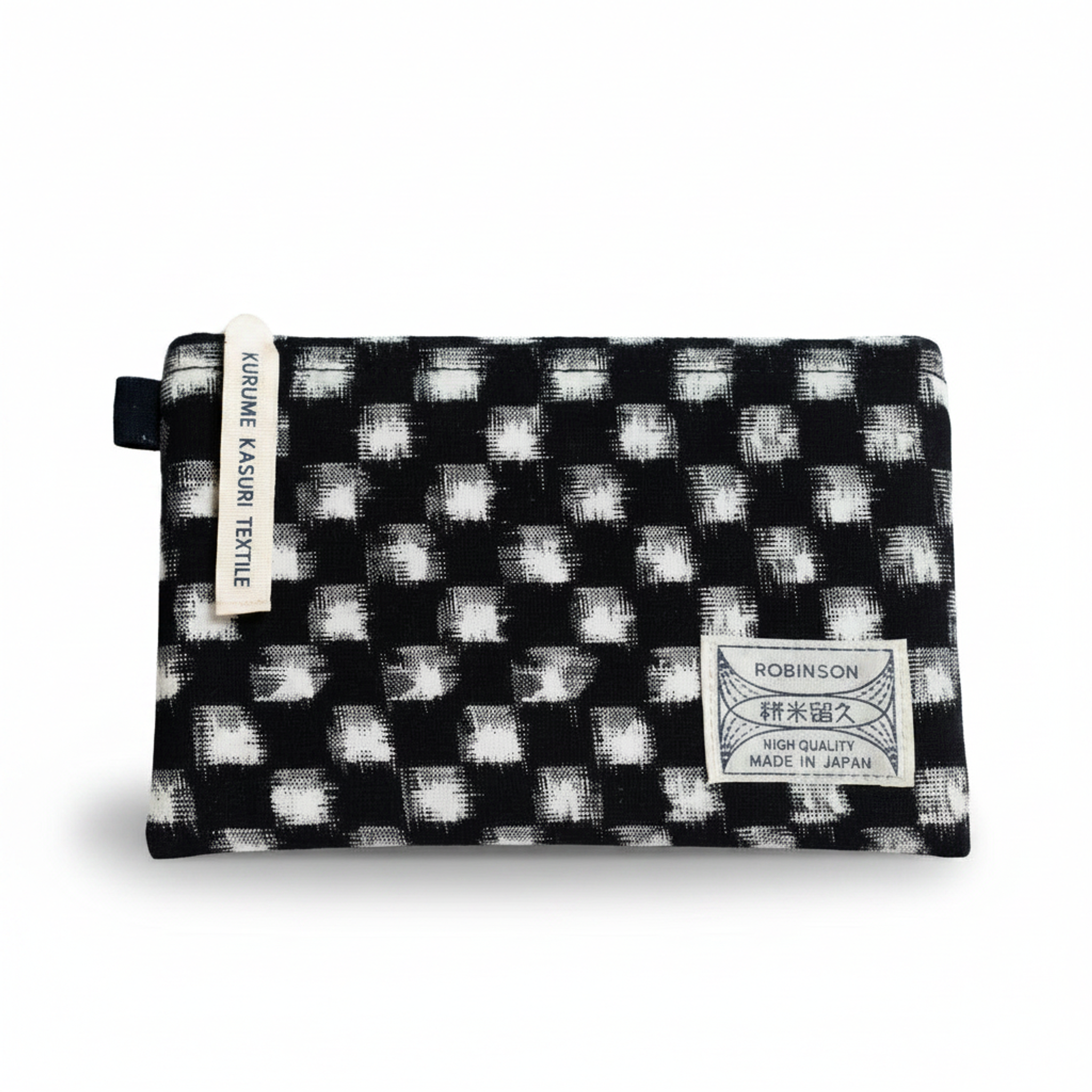Pouch M Square dot Navy/White