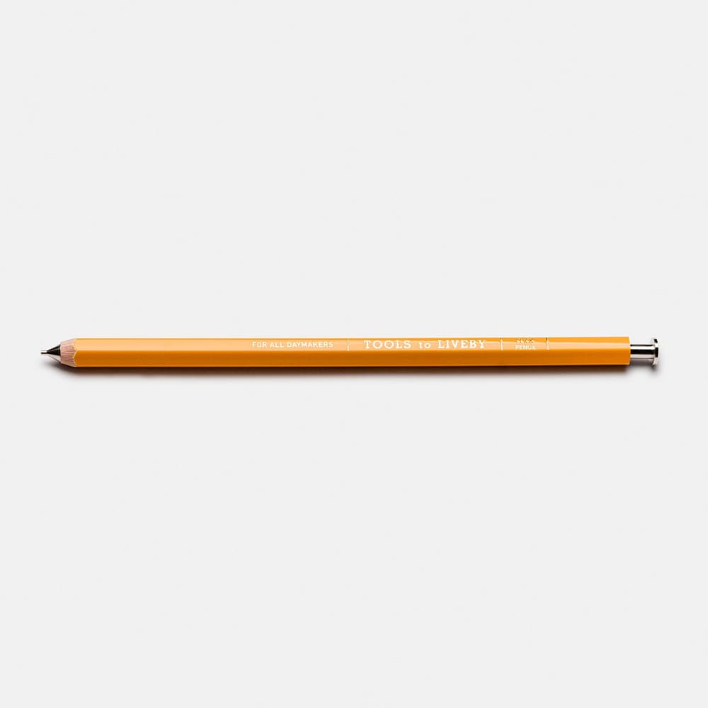 Porte Mine en Bois - Jaune - Pencil