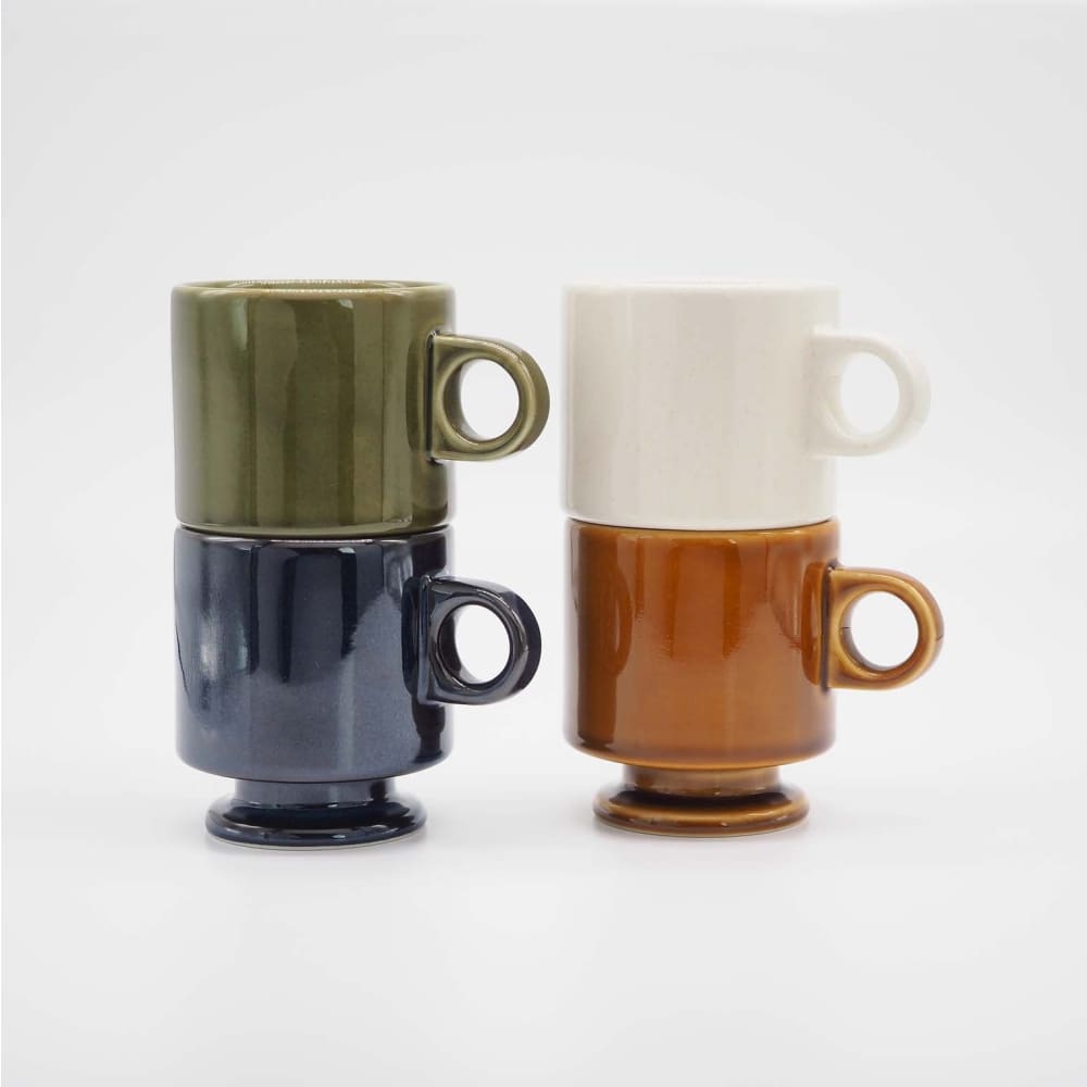 Tasse à pied empilable - Smith - Vert - VAISSELLE