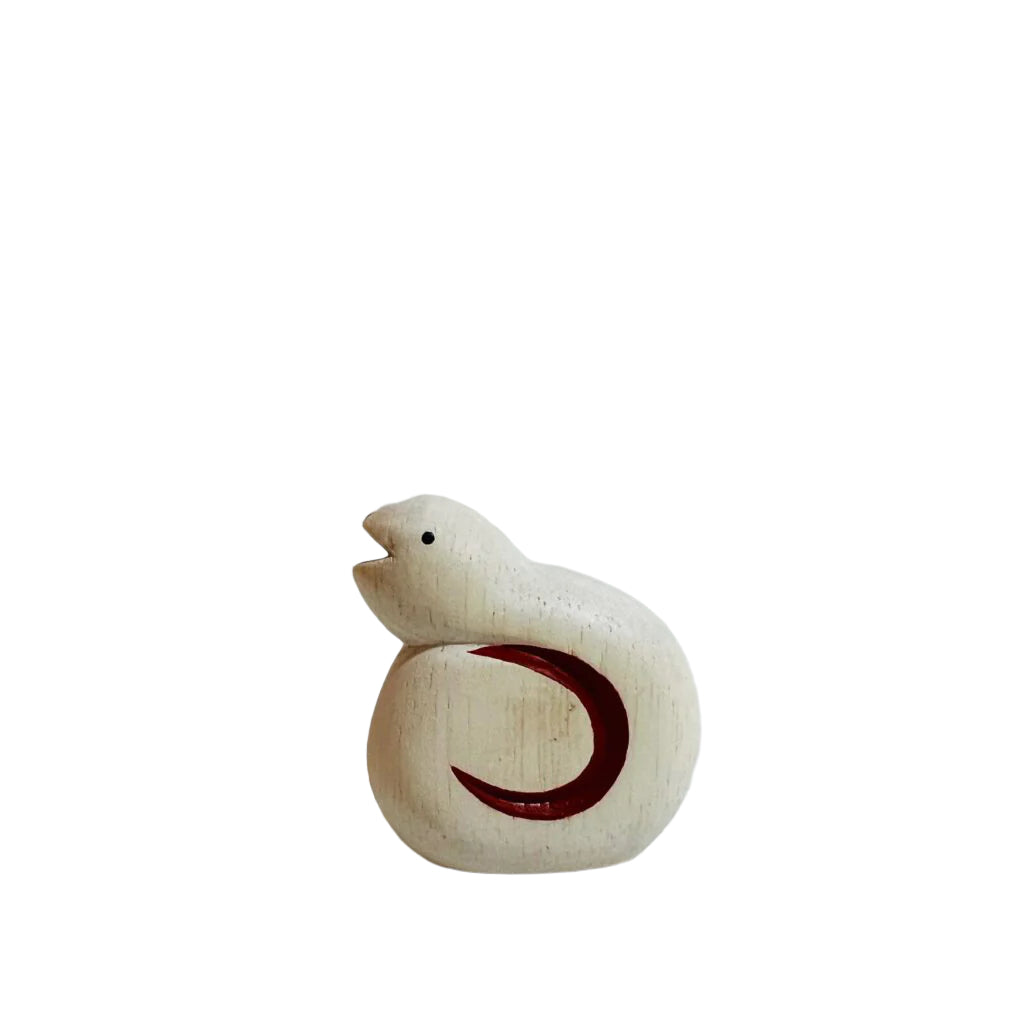 Figurine en bois - Collection zodiaque - Serpent rouge