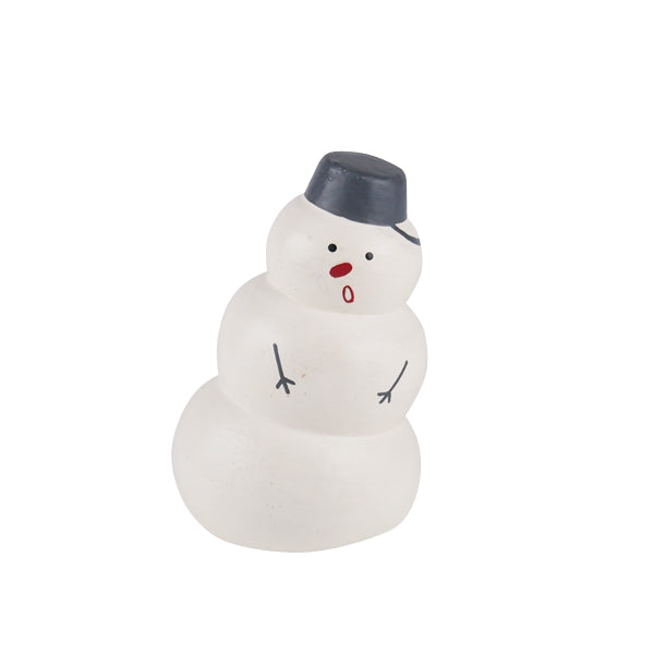 Figurine en Bois - Série Jingle Bells - Bonhomme de Neige Taille S