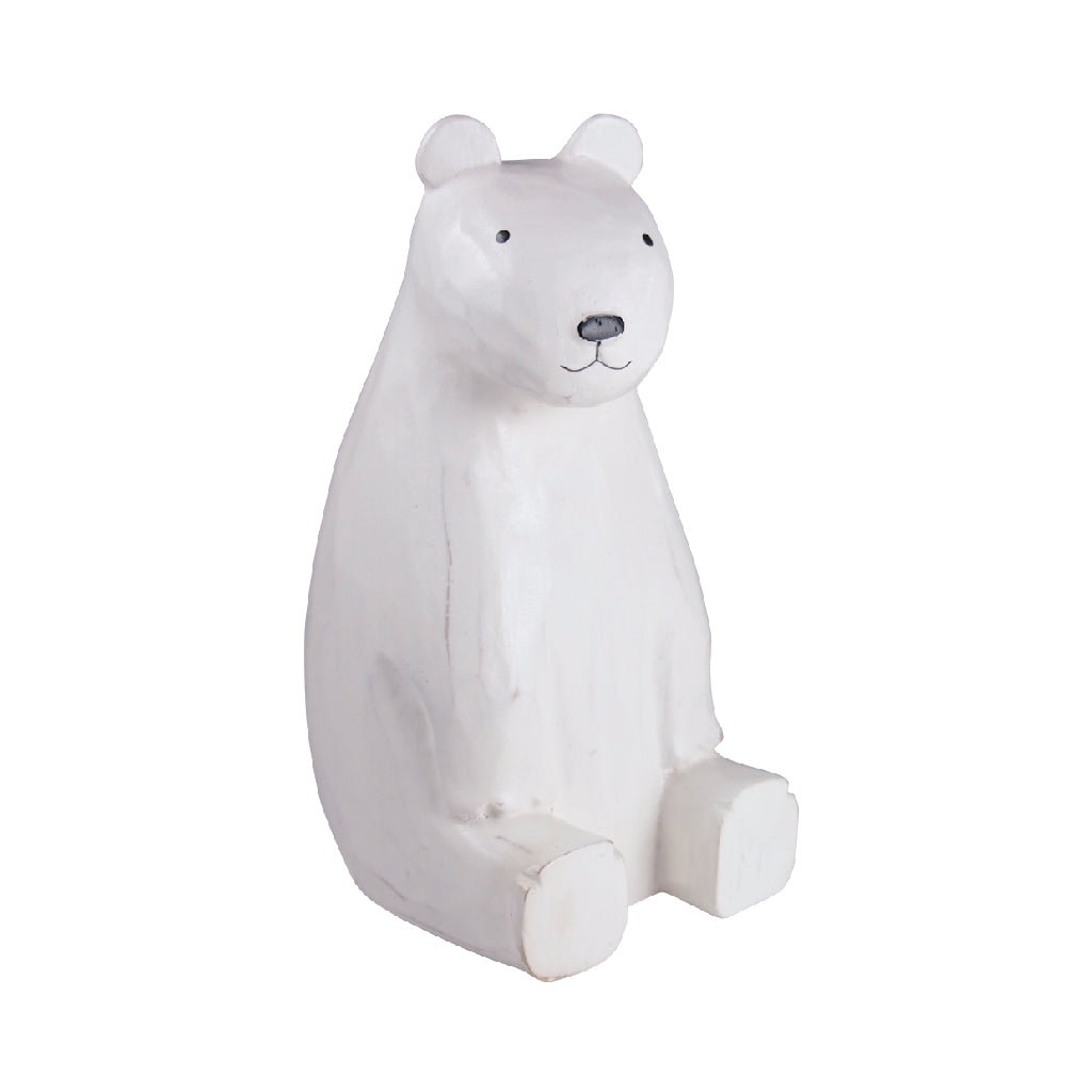Figurine en bois – Ours polaire assis (parent)