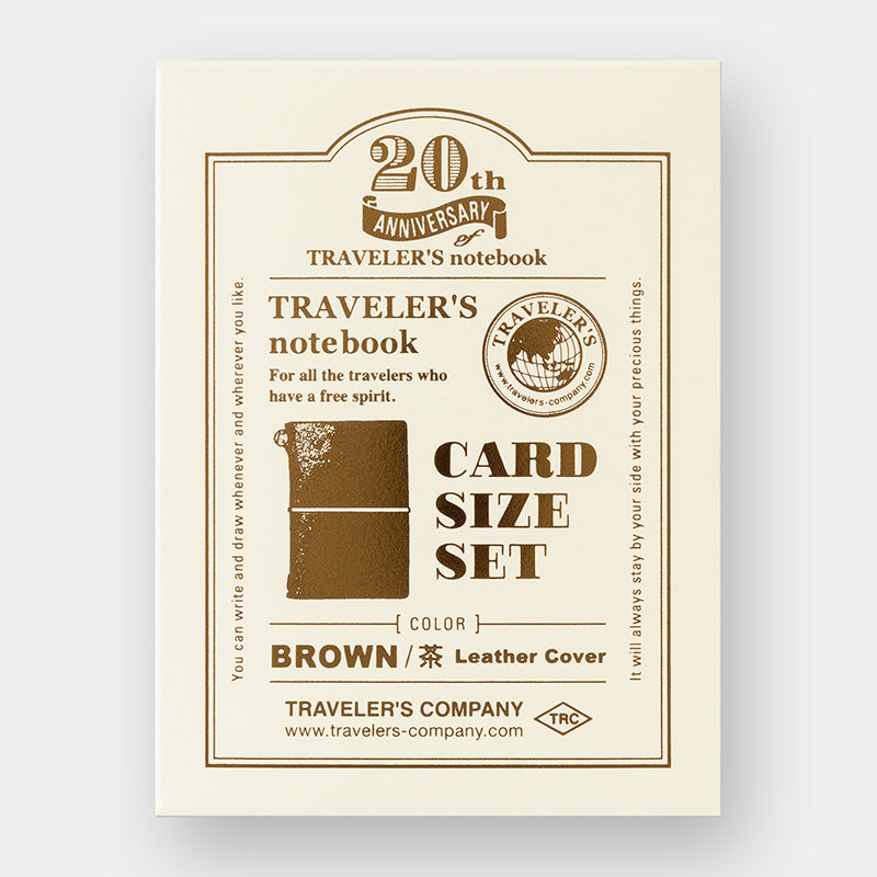 TRAVELER'S notebook Card Size 20th anniversary, brown