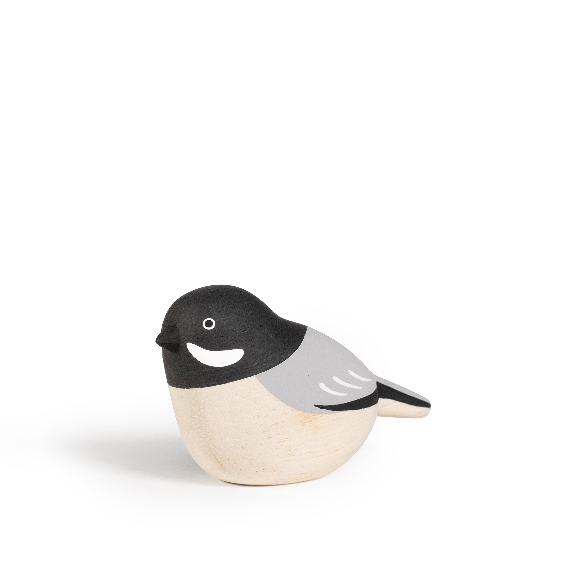 Figurine en bois  - Mésange à tête noire