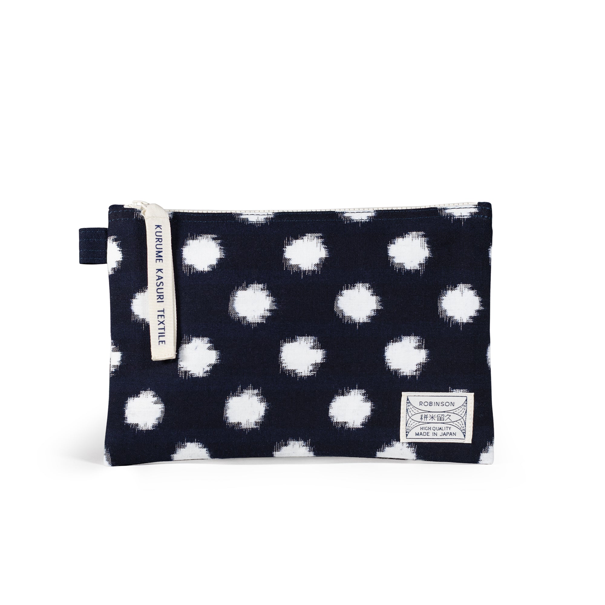Pochette M Pois Marine/Blanc