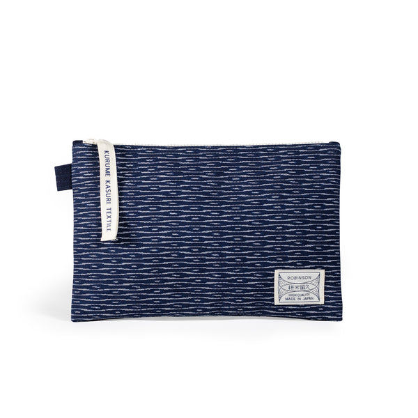 Pochette M Vague ondulée Marine/Blanc