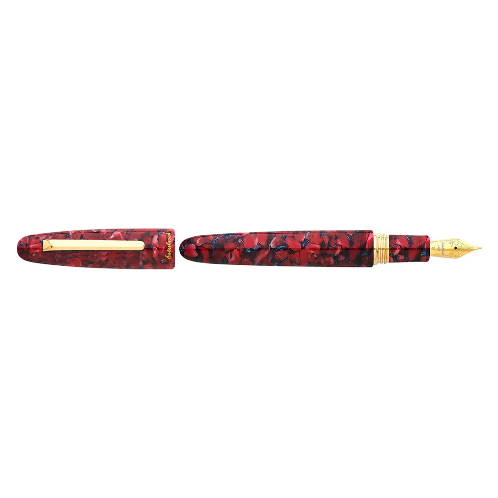 Stylo Plume Bordure Dorée - Estie Regular Scarlet