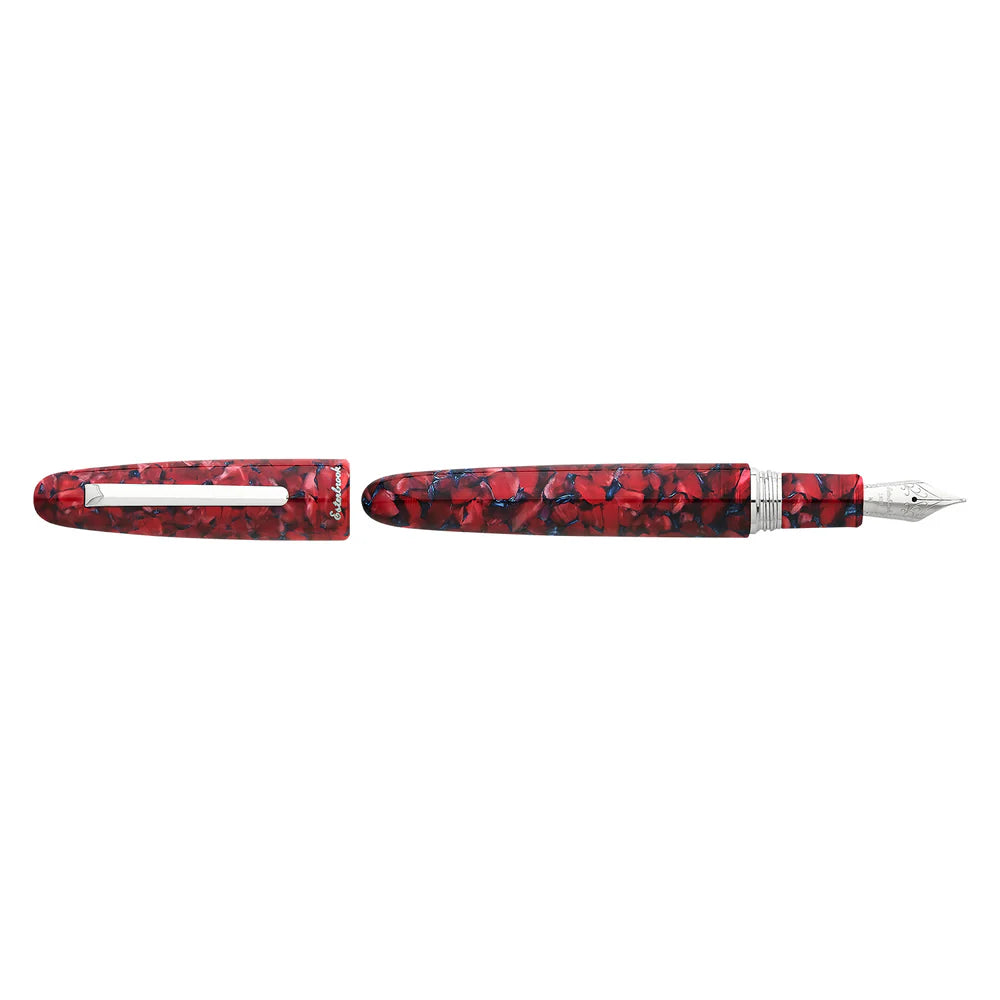 Stylo Plume Bordure Palladium - Estie Regular Scarlet