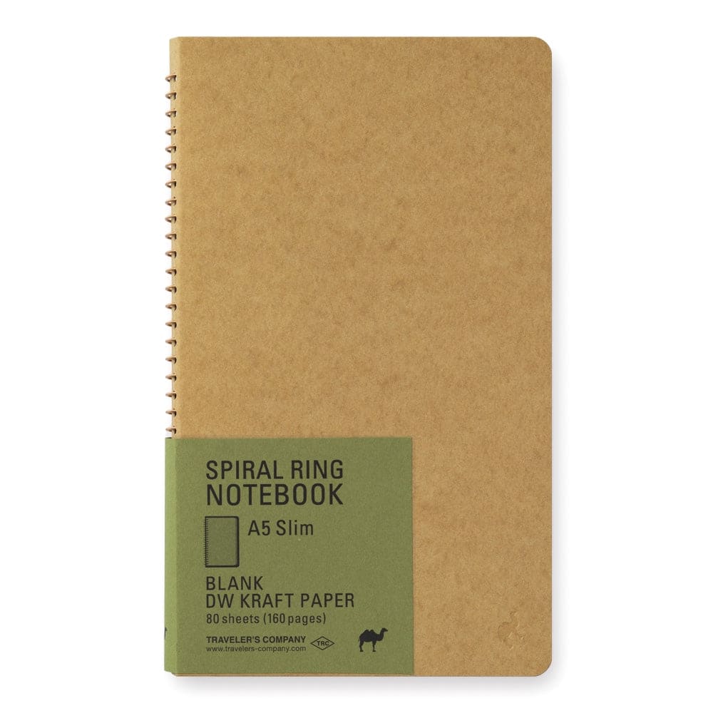 A5 SPIRAL RING NOTEBOOK - DW Kraft - TRAVELER’S NOTEBOOK REFILLS