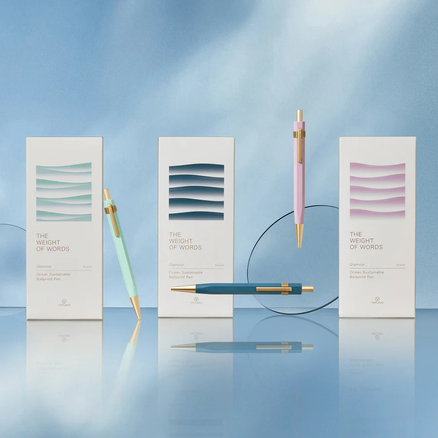 Stylo à bille Glamour Evolve ystudio, Ocean Sustainable, Mauve