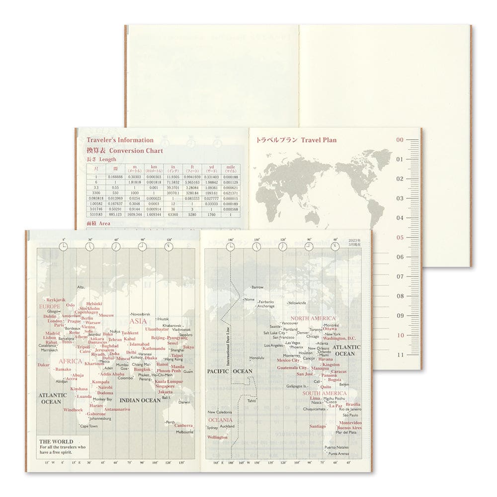 Agenda mensuel 2024 (passeport) - TRAVELER’S NOTEBOOK REFILLS