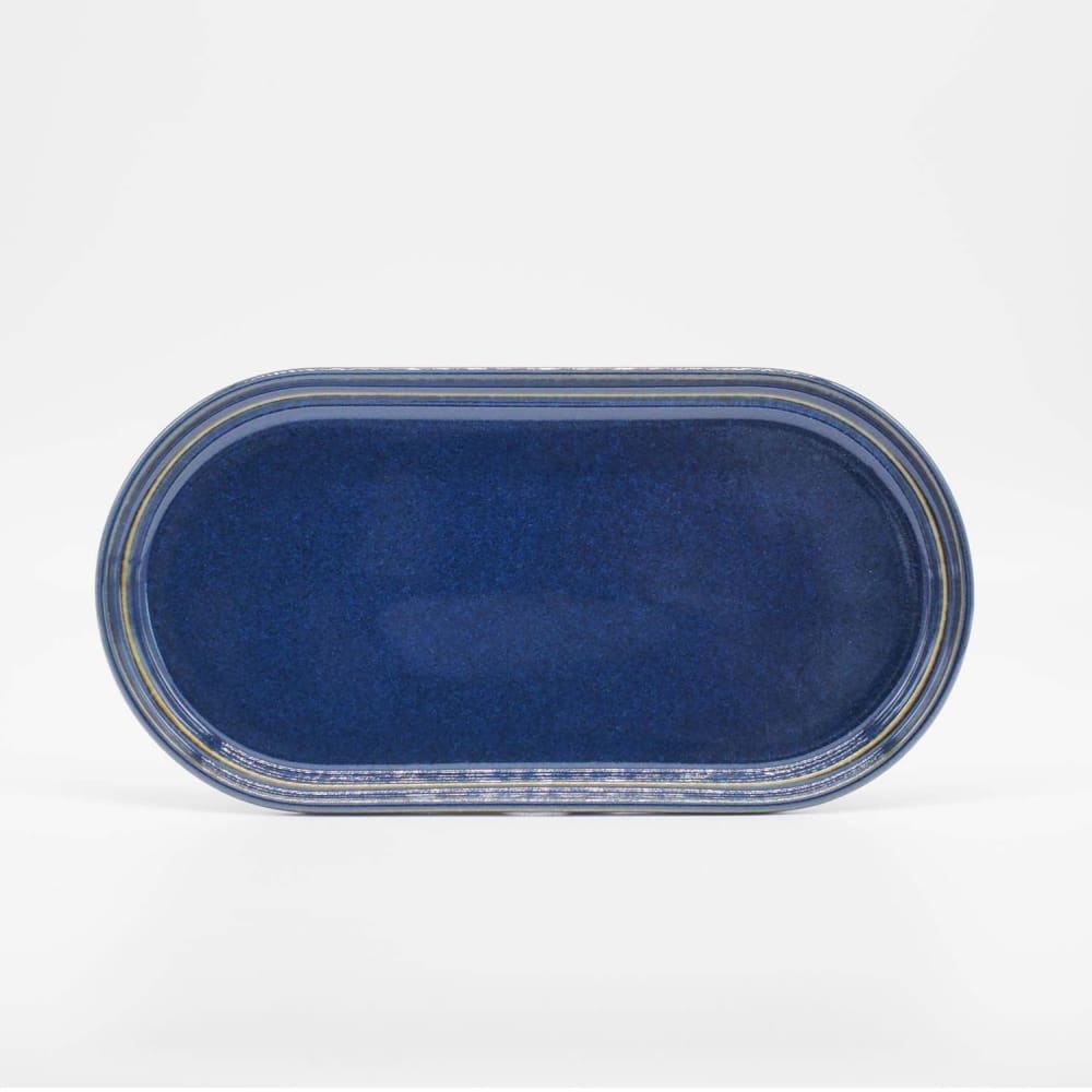 Assiette ovale - Smith - Bleu - VAISSELLE