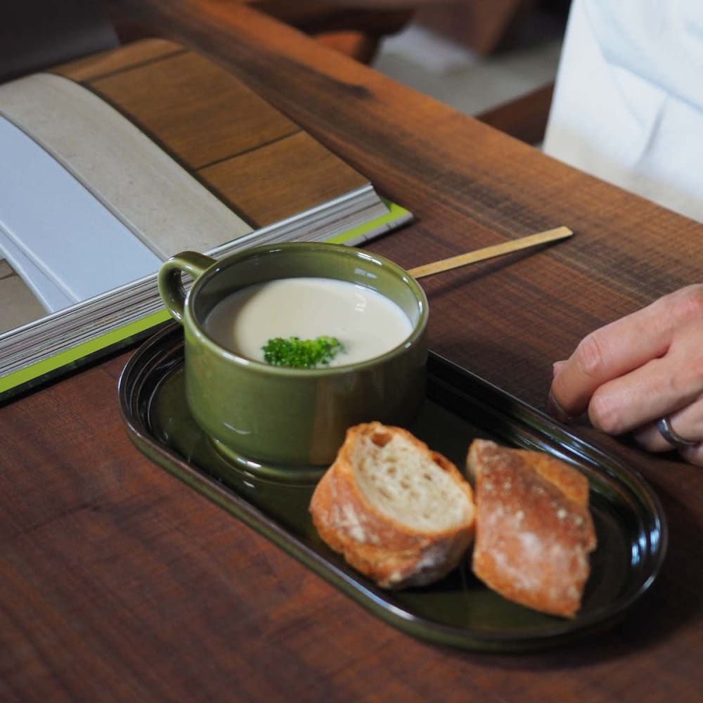 Assiette ovale - Smith - Vert - VAISSELLE