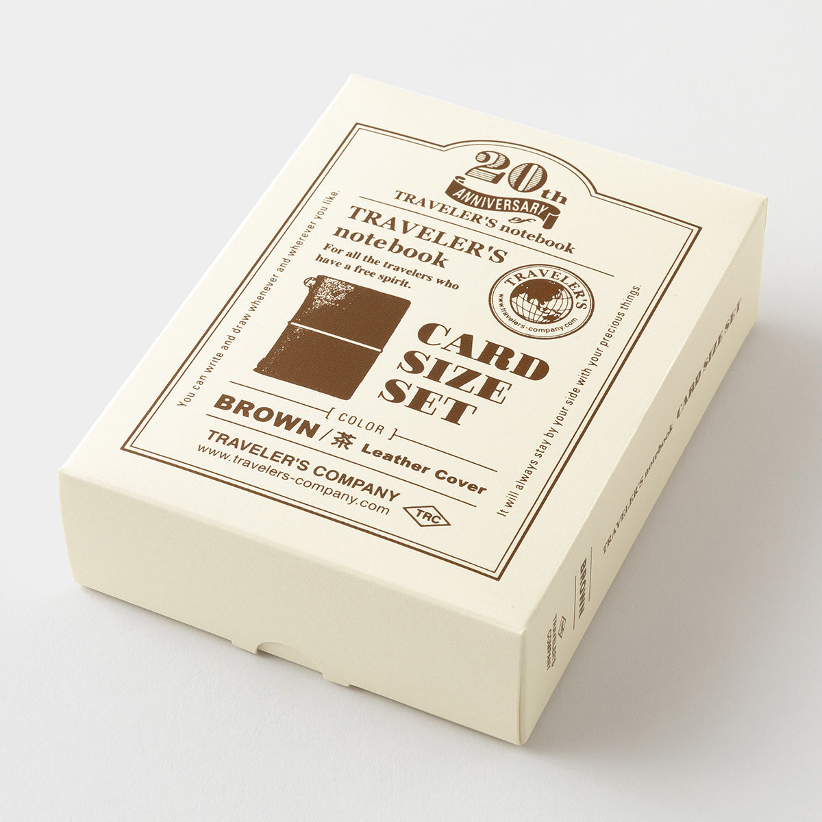 TRAVELER'S notebook Card Size 20th anniversary, brown