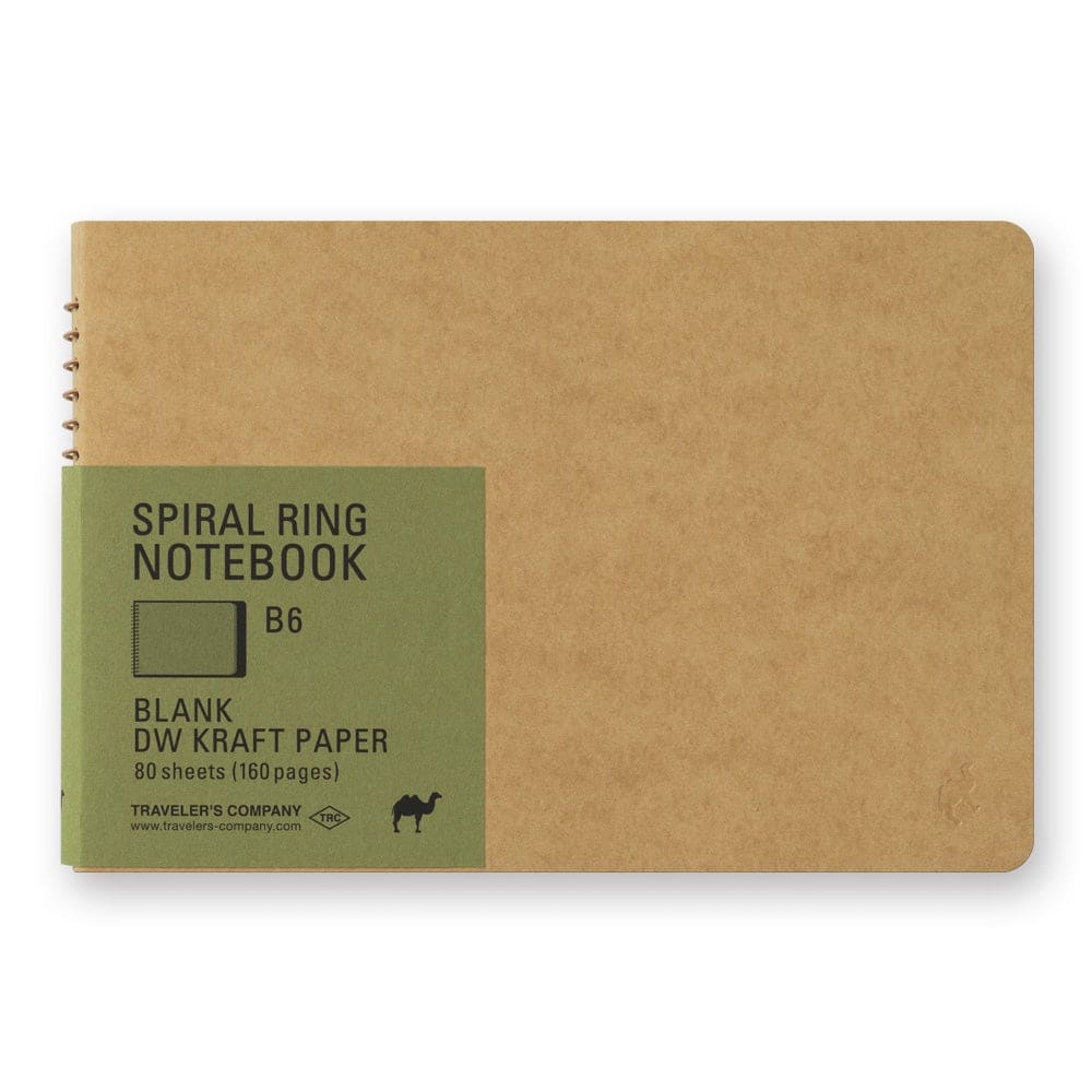 B6 SPIRAL RING NOTEBOOK - DW Kraft - TRAVELER’S NOTEBOOK REFILLS