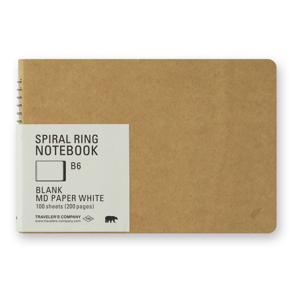 B6 SPIRAL RING NOTEBOOK - MD Blanc - TRAVELER’S NOTEBOOK REFILLS