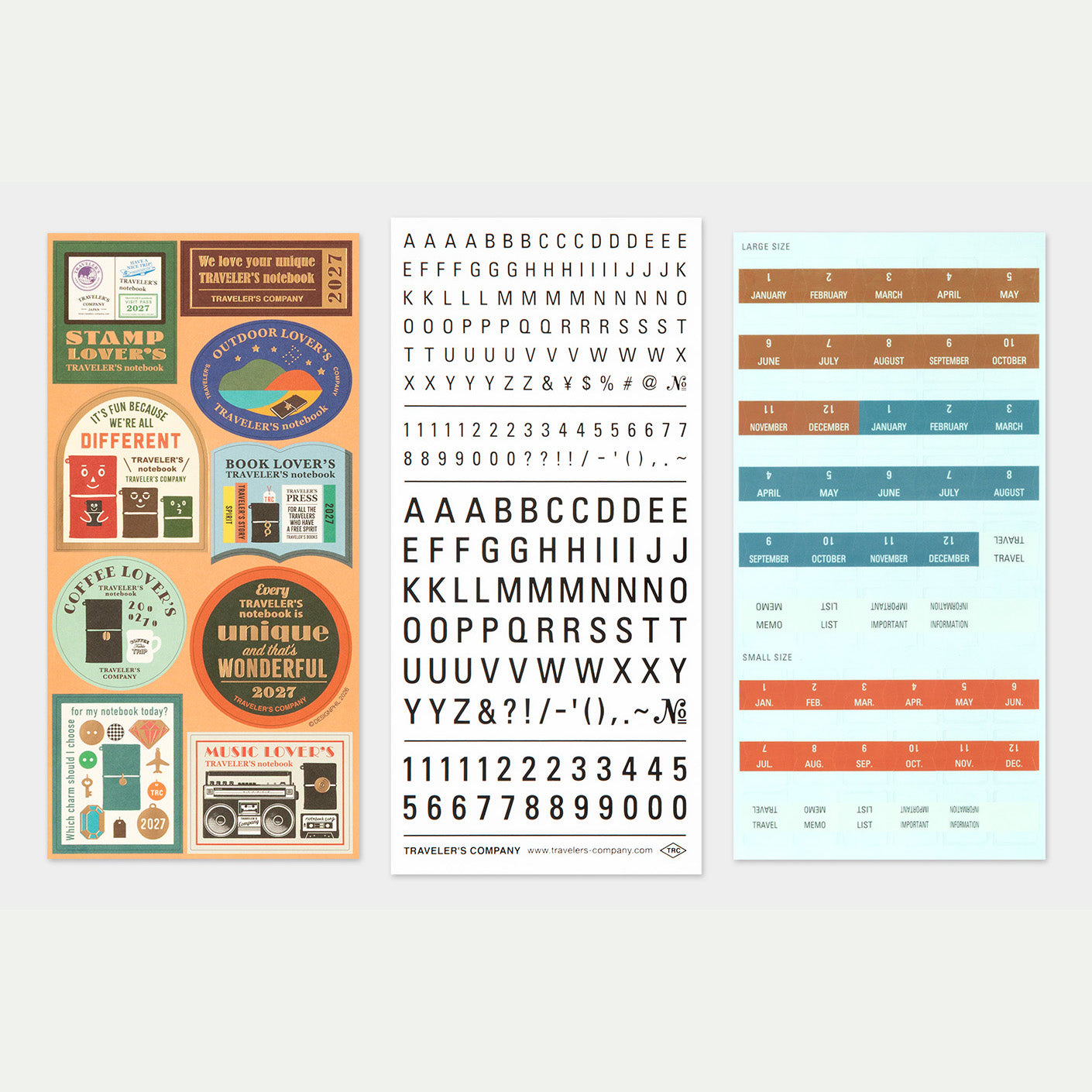 Set de Stickers Personnalisés - 2027 - Pour Agenda · TRAVELER’S COMPANY