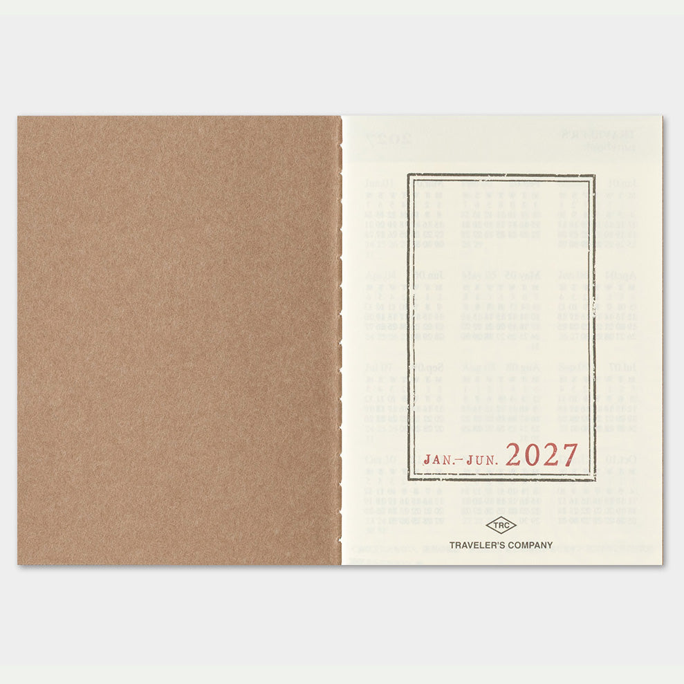 Recharge Hebdomadaire - 2027 - Format Passeport · TRAVELER’S COMPANY