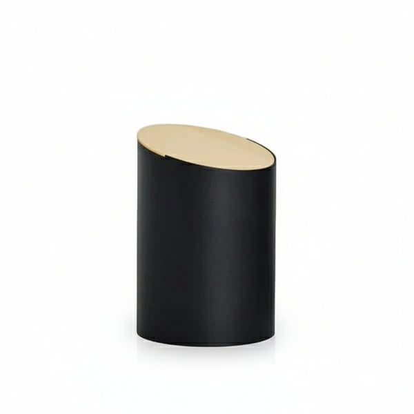 Papierkorb "SWING BIN" - Schwarz, Deckel Ahorn - S