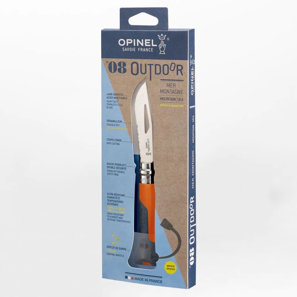 Couteau Opinel - N°08 Outdoor Orange - COUTEAUX DE POCHES