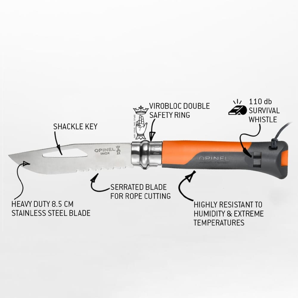 Couteau Opinel - N°08 Outdoor Terre-Rouge - COUTEAUX DE POCHES