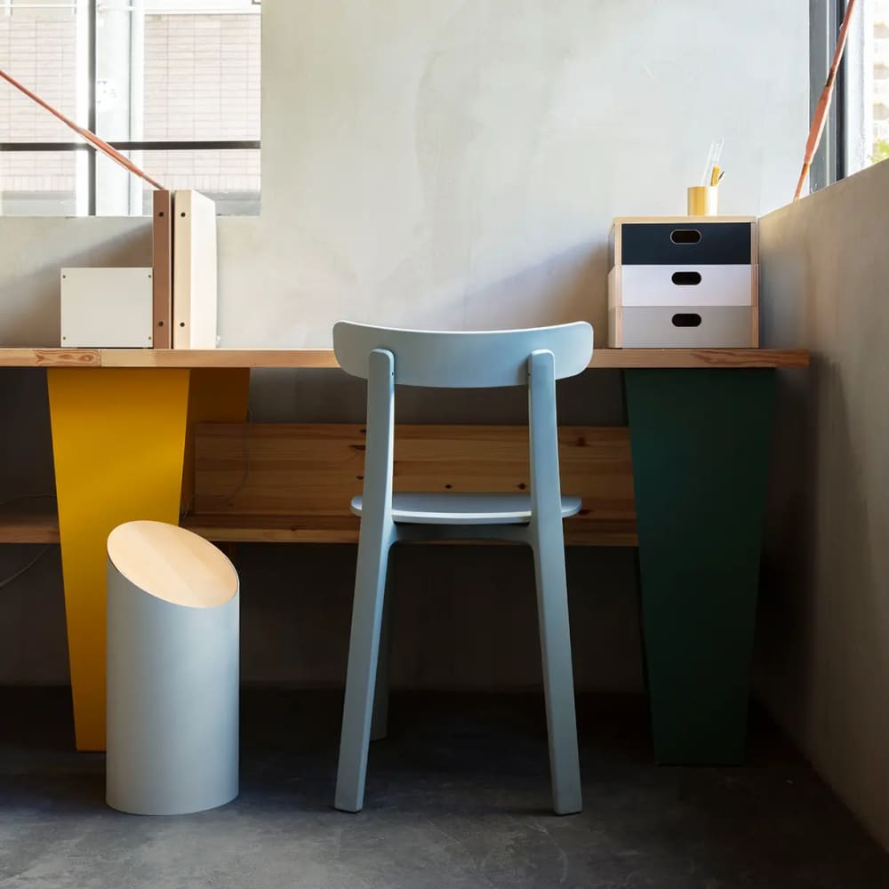 Couvercle en noyer pour corbeille ’SWING BIN’ - M - CORBEILLE À PAPIER