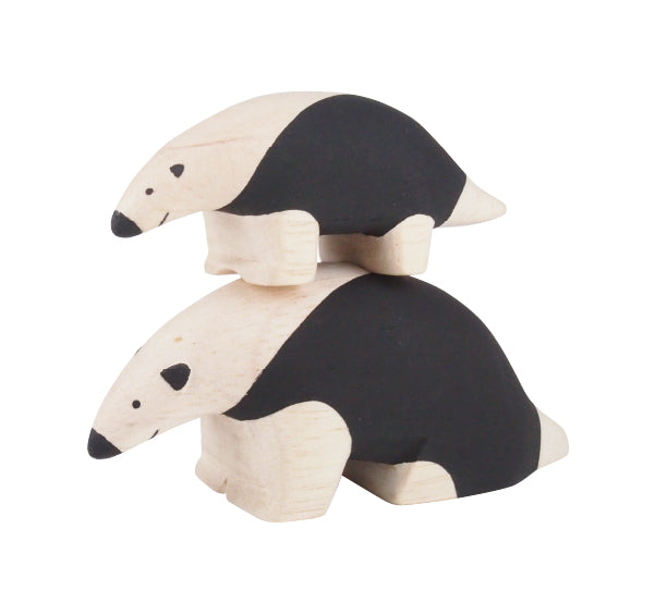 Figurine en bois – Fourmilier parent (Polepole)