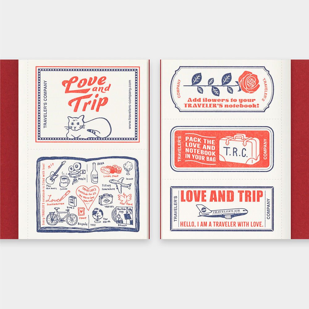 Recharge pour TRAVELER'S notebook - LOVE AND TRIP - Format Passeport