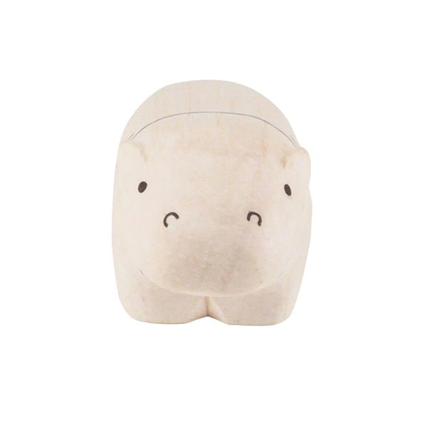 Figurine Hippopotame Enfant en bois, T-LAB Polepole