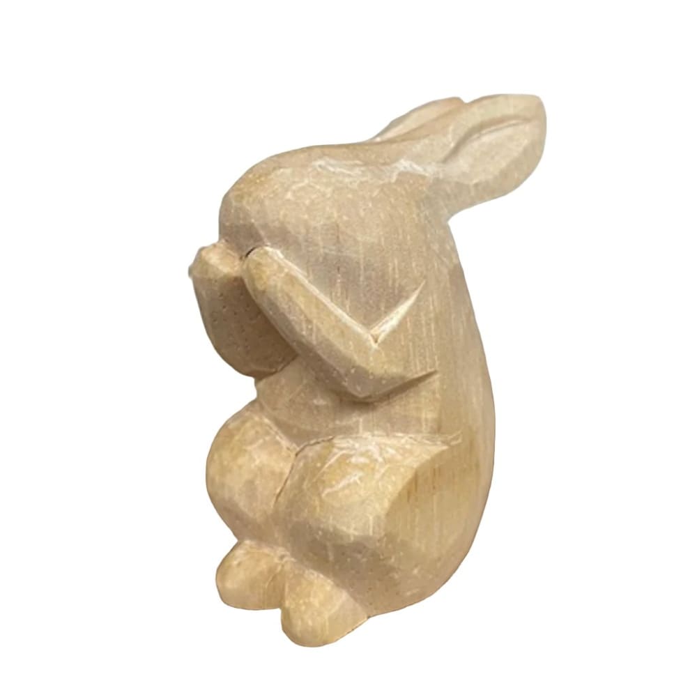 Figurine en bois brut - Lapin - FIGURINES EN BOIS