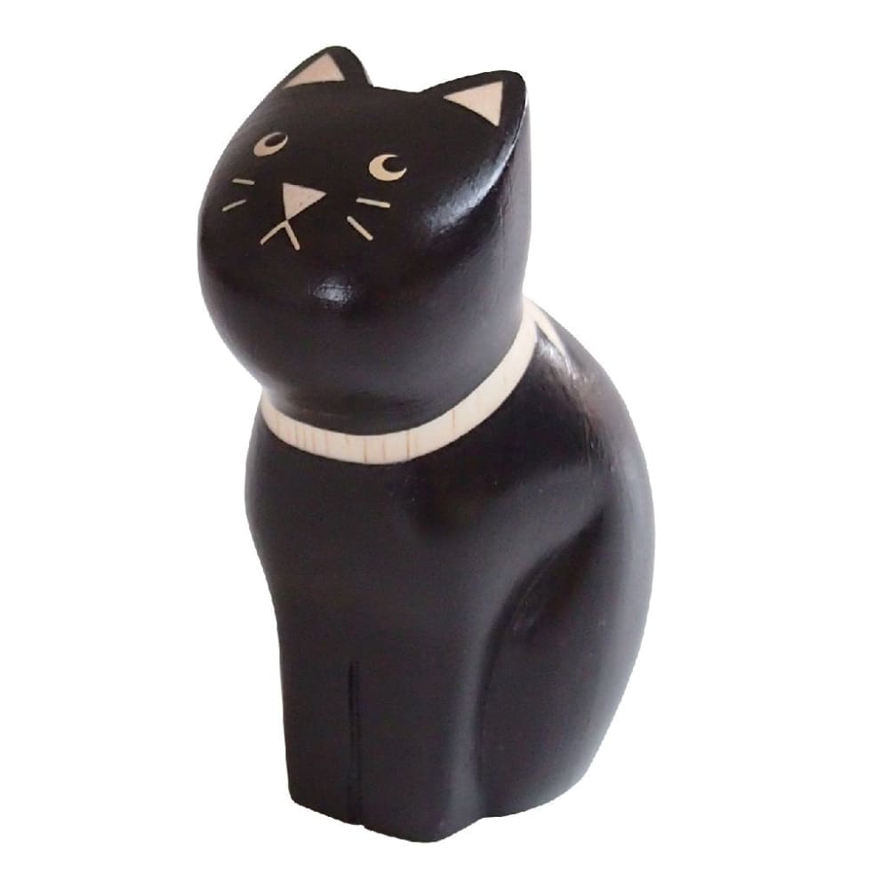 Figurine en bois Cat & Dog - Petit chat noir - FIGURINES EN BOIS