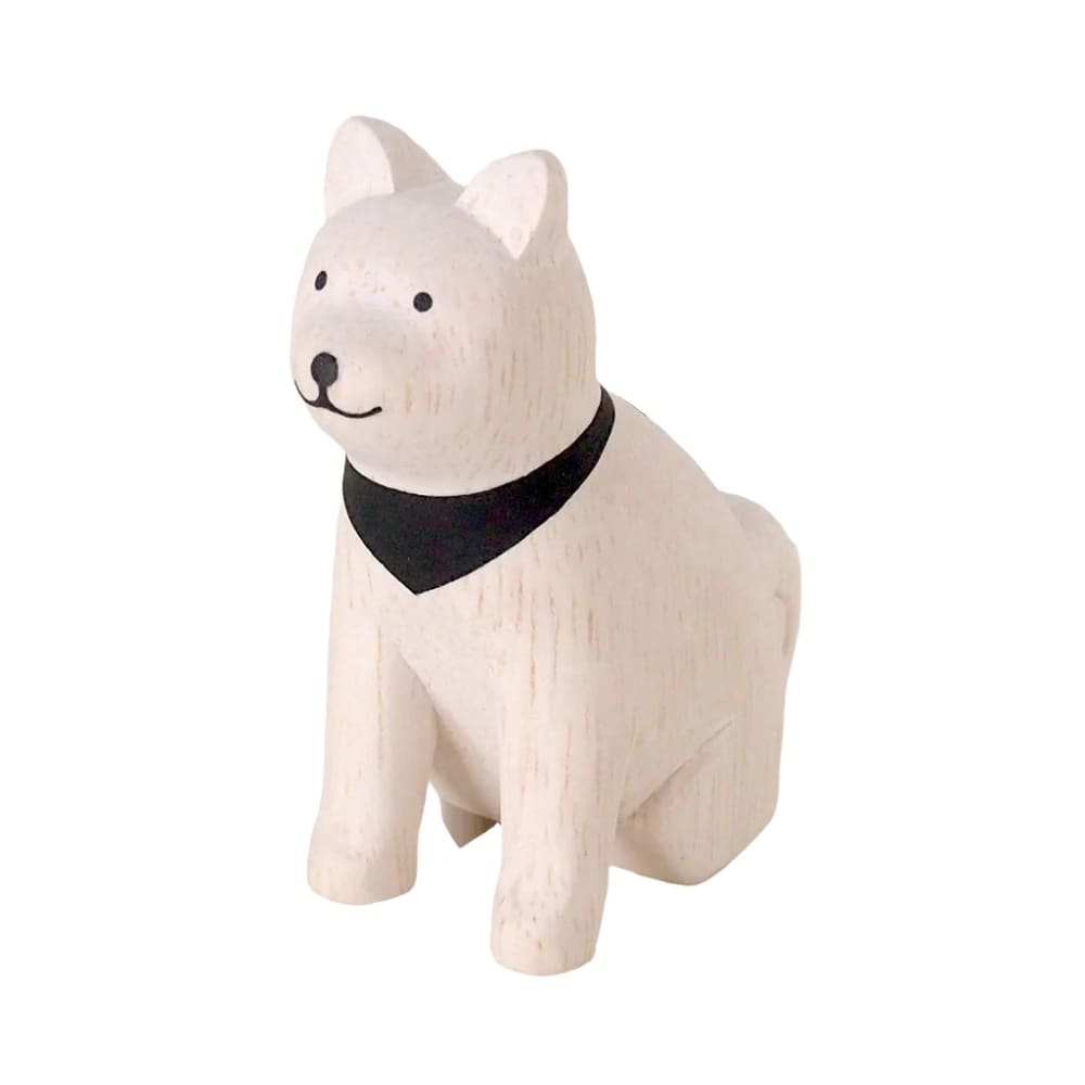 Figurine en bois- Chien Akita - FIGURINES EN BOIS