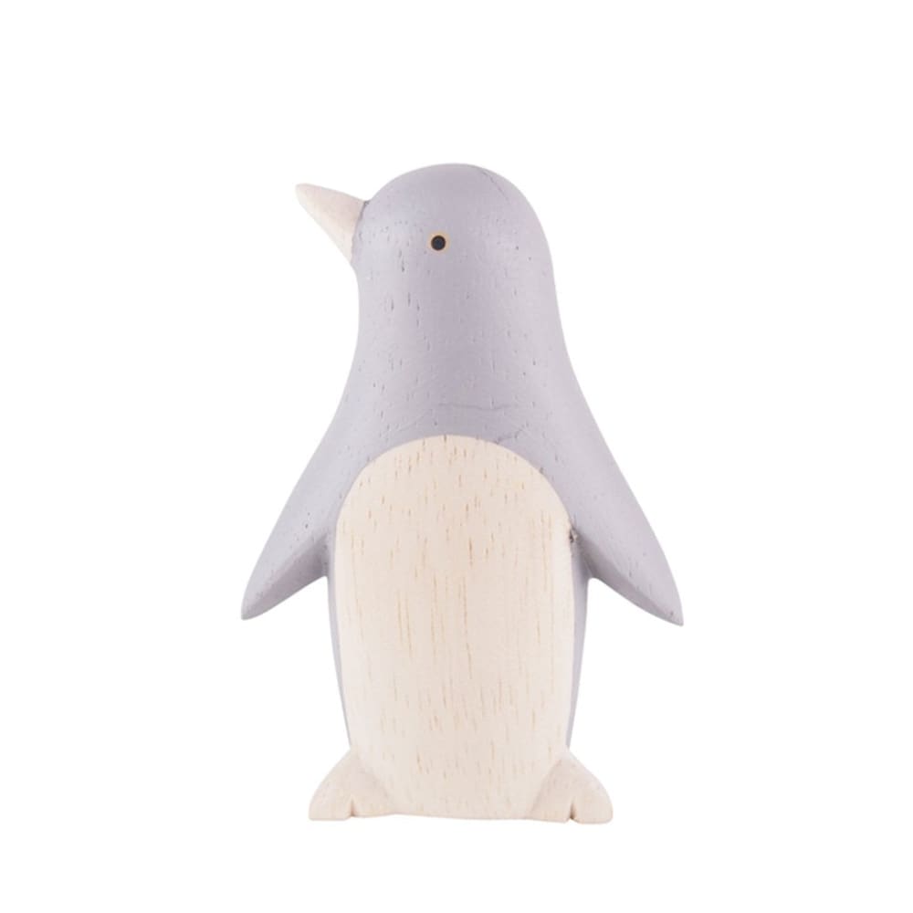 Figurine en bois été - Penguin gris - FIGURINES EN BOIS