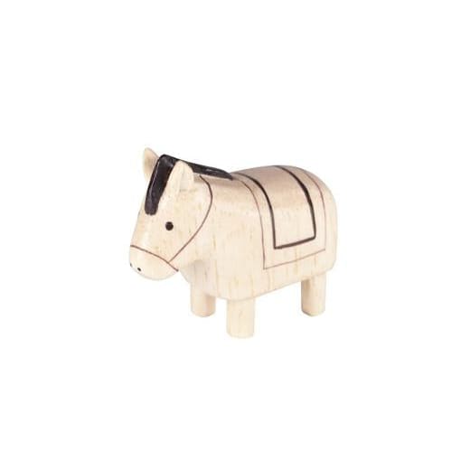 Figurine en bois Eto - Cheval attelé - FIGURINES EN BOIS